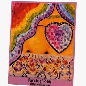 Parade Of Pride Art Print LGBT Colorful Abstract Rainbow Design Carol Jean